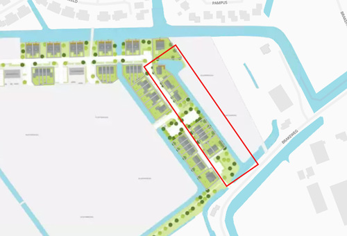 Gebied omcirkeld wat geen vaarwater is